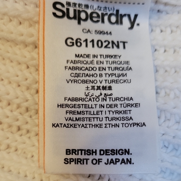 Superdry Women's Cream Knit Sweater Size 6 - Picture 7 of 7